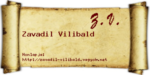 Zavadil Vilibald névjegykártya